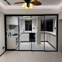Pintu Geser Premium Interior Kaca Tempered Ganda Berlapis Isolasi Termal Anti Asap 5+ Tahun Kamar Tidur Hotel Kamar Mandi