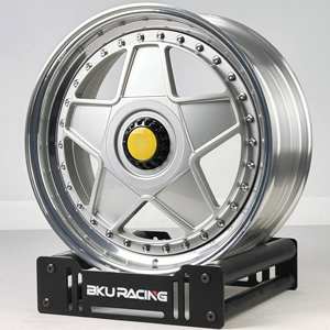 Bku 2 pièces roues pour <span class=keywords><strong>Ferrari</strong></span> <span class=keywords><strong>F355</strong></span> 360 456 328 550 599 F430 F50 F40 roue forgée 18 19 20 pouces jante profonde plat alliage 5x108 roues - Product Image 1