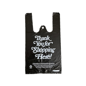 Bolsa de plástico para camiseta HDPE personalizada ecológica con asa de chaleco clásico estilo de compras de supermercado para ropa y zapatos - Product Image 6