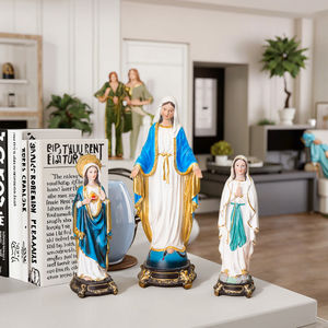 Estatuas religiosas católicas antiguas, precio barato de fábrica, figuritas decorativas para el hogar con patrón de pintura para regalos de recuerdo - Product Image 1