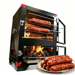 Four à Charbon Vertical Ultime pour Fêtes en Plein Air, Fumoir à Bois Haute Capacité pour Barbecues Familiaux - Product Image 6