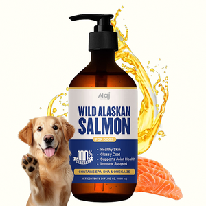 Olio di Salmone Selvaggio dell'Alaska Puro per Cani e Gatti, Integratore Alimentare Liquido per Animali Domestici, Supporto per Articolazioni, Pelo e Salute del Cuore - Product Image 1