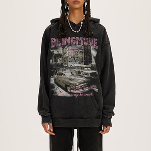 Sudadera con Capucha para Hombre, Estilo Urbano Hip Hop, Corte Regular, 100% Algodón, Estampado Gráfico Personalizado, Sudadera de Primavera para la Calle - Product Image 1