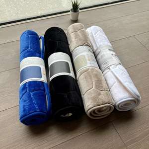 Alfombra de Baño de Microfibra con Relieve de Adoquín, Ecológica, de Poliéster PET, con Base Antideslizante de PVC Absorbente y Grueso, MOQ Bajo - Product Image 6