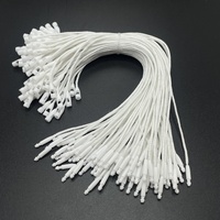Cordon de vêtement en polyester et coton, 10 cm, 15 cm, 20 cm, 25 cm, vente en gros, cordon blanc ciré extensible et résistant avec fermoir