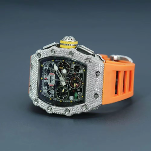Montre élégante en diamant moissanite, cristal brillant intégré, montre élégante, bracelet confortable, durable, en provenance d'Inde - Product Image 2