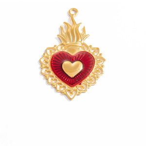 จี้กันน้ำแบบกำหนดเองได้ จำนวนมาก ชุบทอง 14k 18k สแตนเลสสตีล 316L รูปหัวใจสไตล์โกธิค สำหรับทำเครื่องประดับ - Product Image 5