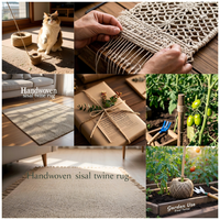 Corde torsadée en sisal blanc naturel, vente en gros économique pour la fabrication d'ornements de jardin, d'étiquettes, de lampes, de produits sportifs et de produits pour pattes de chat