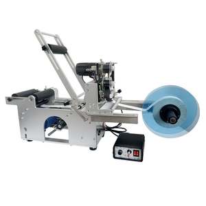 Machine d'étiquetage semi-automatique pour bouteilles d'eau minérale en plastique, machine d'étiquetage pour bouteilles rondes - Product Image 2