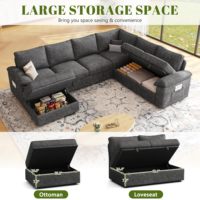 Fabricante Chino de Sofá Cama Convertible Grande, Sofá Seccional Extraíble, Sofá Cama Reversible, Divano Letto