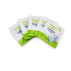 Salviette detergenti umidificate risciacquabili disinfettanti biodegradabili confezionate singole Dispenser di carta igienica e salviette