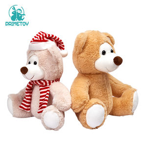 Ours en peluche géant <span class=keywords><strong>de</strong></span> Noël rouge brun personnalisé Jouet en peluche pour enfants avec chapeau et écharpe Remplis <span class=keywords><strong>de</strong></span> coton PP - Product Image 3