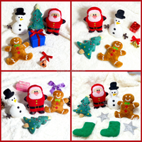 Jouets en peluche pour chien de Noël, jouets à couiner mignons en forme de Père Noël, bonhomme de neige, homme en pain d'épices, jouet en peluche pour chien, cadeau de Noël pour animaux de compagnie