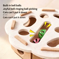 Jouet éducatif populaire pour chat : labyrinthe en feutre avec trous, design amusant, cloche et balle pour l'auto-entretenissement des animaux de compagnie