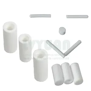 Water filtration HDPE solid porous rod filter 1 3 5 microns sintered plastic filter with polyethylene PE powder elements