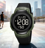 Reloj Multifunción SKMEI 2527, Reloj Deportivo Luminoso Analógico Digital con Alarma, 5ATM, Esfera de Resina, Cronógrafo, Cronómetro