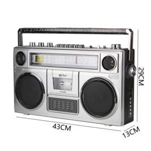Radio boombox inalámbrica retro con casete reproductor de casete de parada automática multifunción con radio AM FM SW - Product Image 2