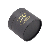 Boîte de bougie en carton avec logo privé imprimé, cylindre noir 10 pièces, pot en verre pour tube en papier, emballage