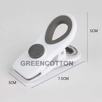 Clips de sac alimentaire avec logo personnalisé, fermeture hermétique, aimant réutilisable pour les collations, le pain, le congélateur, le stockage des aliments, outil en plastique à forte adhérence