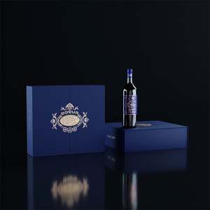Coffret cadeau de luxe rigide à double porte pour vin rouge, tequila et spiritueux, avec protection UV, fait main, personnalisable - Product Image 3