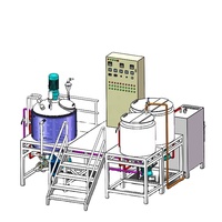 Mélangeur émulsifiant sous vide automatique de type fixe en acier inoxydable de 1000 L, machine homogénéisatrice pour la fabrication de cosmétiques