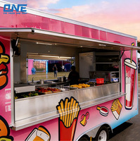Foodtruck mobile DOT de 15 pieds, rose, cuisine à hot-dogs, kiosque/chariot, camion de nourriture avec grill et friteuse, foodtruck à crème glacée