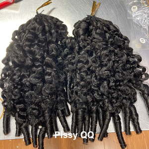 โปรโมชั่น 12A Letsfly ผมโครเชต์ บราซิลเลี่ยนเวอร์จิ้นแฮร์ ติดตั้งง่าย ผมมนุษย์แท้แบบหยิกพม่า  ขนาด 12-30 นิ้ว - Product Image 4