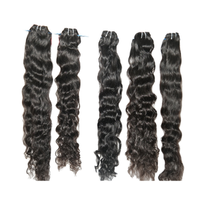 Extensions de cheveux humains vierges indiens 100 % non traités, ondulés, alignés sur les cuticules, naturels, à ondulations profondes, vente en gros - Product Image 1