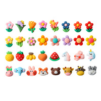 Aksesoris Perhiasan DIY Resin Plastik Figur Mini Simulasi Grosir Kartun Kreatif Hewan/Bunga Casing Ponsel