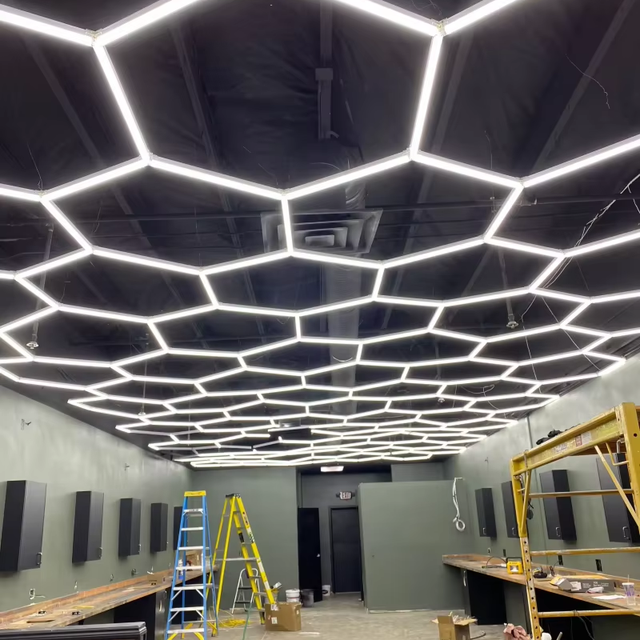 Led Hexagon Garage Lighting Easy Mounted Led Hexagon Light Car Work Shop Garage Room Honeycomb Led Lights