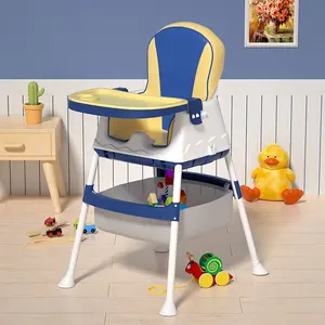 廉价现代4合1高度可调安全皮带轮垫婴儿儿童儿童餐厅椅