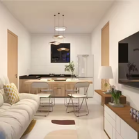 Casa Contenedor Moderna de Dos Dormitorios, Tipo Cabaña Apple, Casa Contenedor Modular Prefabricada Lista para Habitar, Proveedor Chino