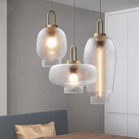 Lustre de restaurant nordique longue ligne, style luxe léger, 2023, lampe suspendue en verre minimaliste pour table à manger et bar, LED, garantie 3 ans