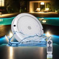 Mini lámpara LED subacuática de acero inoxidable 150, luz de piscina rellena de resina, con Control remoto RGB, 316mm, 18W
