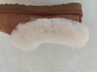 Chaussons d'hiver pour femme en fourrure de mouton véritable, chauds et doux, style mode australien, avec logo Sample Support