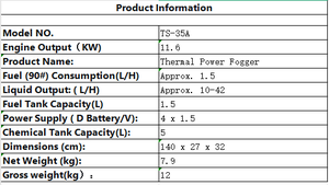 Fumigateur thermique à essence à double usage, pulvérisateur <span class=keywords><strong>intérieur</strong></span>/extérieur, générateur de brouillard d'eau, machine à nébulisation pour la désinfection des jardins et des fermes - Product Image 5