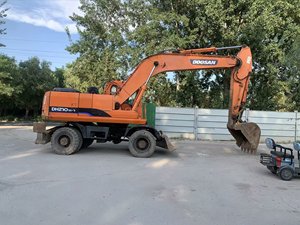 Excavatrice sur pneus DOOSAN DH210W-7 d'occasion, peinture d'origine, Robex 210w DX210W, composants essentiels (roulement moteur, pompe, engrenage) inclus, garantie 1 an - Product Image 6