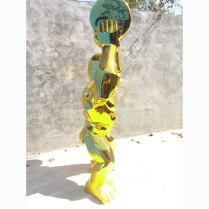 Custom Outdoor Decoration <strong>Life</strong> <strong>Size</strong> Fiberglass Geometry Statue Large <strong>Size</strong> Geometric Gorilla <strong>King</strong> <strong>Kong</strong> Sculpture for Garden - Product Image 2