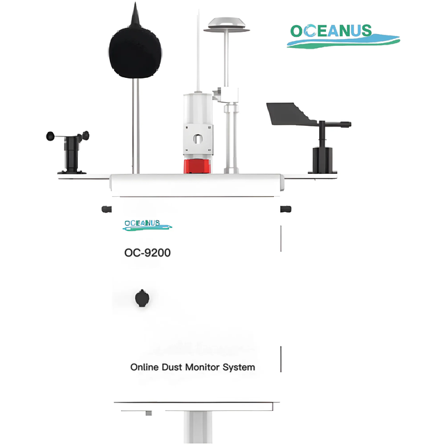 OC-9200 Construction Environmental Monitor AC/Solar Power 4G/GPRS Real-Time Transmission Anti-Jamming PM2.5/PM10 Detection IP55
