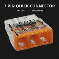Connecteur rapide 3 broches Wagos 2273-203 de haute qualité avec boîtier ABS et contact en laiton pour applications d'alimentation de batteries automobiles