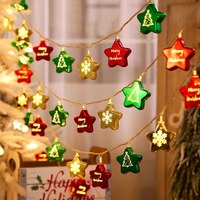 Guirlande lumineuse LED en forme de cœur pour sapin de Noël, alimentée par piles, vente en gros