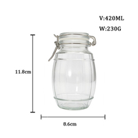Bocaux de conservation hermétiques en verre de grande qualité avec couvercle à charnière et pince de verrouillage pour aliments et café, idéaux pour la cuisine