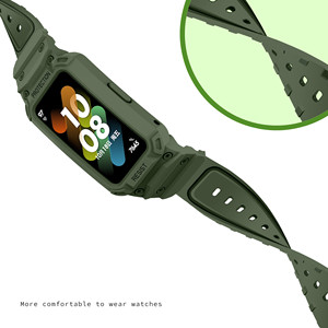 BEEFLYPOWER Vente en gros d'usine Bracelet de montre de sport avec coque de protection intégrée pour <span class=keywords><strong>Huawei</strong></span> Band 7 6/<span class=keywords><strong>Huawei</strong></span> Honor Band 6 - Product Image 2