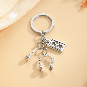 Llavero Colgante Musical con Diseño <span class=keywords><strong>de</strong></span> Banda <span class=keywords><strong>de</strong></span> <span class=keywords><strong>Rock</strong></span>, DJ, Amante <span class=keywords><strong>de</strong></span> la Música, Casete, Micrófono, Auriculares, Nota Musical, Guitarra, <span class=keywords><strong>Jazz</strong></span>, Batería - Product Image 2