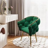 Tabouret de maquillage de style moderne, luxe léger, fauteuil bulle pour salon avec dossier, coiffeuse simple, chaise pour nail art