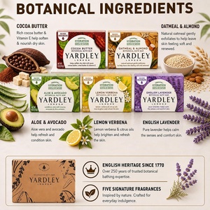 <strong>Yardley</strong> London Scented Bar <strong>Soap</strong> 10 Bars Variety Pack 1.2kg Bath Gift Set for Women Men English Lavender Cocoa Butter Lemon - Product Image 3
