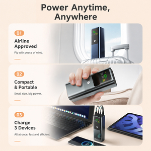 <span class=keywords><strong>แบ</strong></span><span class=keywords><strong>ต</strong></span>เตอรี่สำรองสำหรับแล็ปท็อป 20000mAh 100W พร้อมหน้าจอแสดงผลแบตเตอรี่<span class=keywords><strong>แบ</strong></span>บเรียลไทม์ และพอร์ตเชื่อม<span class=keywords><strong>ต</strong></span>่อ 3 ช่องสำหรับโทรศัพท์ แท็บเล็ต และเครื่องเล่นเกม OEM/ODM - Product Image 4