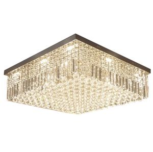 Zeal Lighting, gran oferta, led redondo, sala de estar, luz de techo de cristal, lámparas de acero inoxidable de lujo - Product Image 2