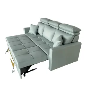 Зеленый тканевый диван-подголовник, регулируемый диван-кровать