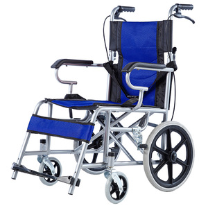 Fauteuil roulant manuel Jikangda, 16 pouces, dossier pliable en nylon, léger, chaise de transport - Product Image 1